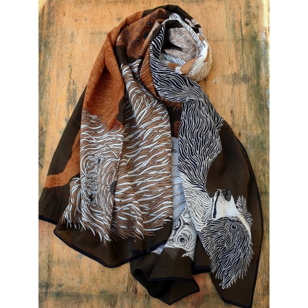 Inoui Editions medvilnės skara TOUTOU GREY